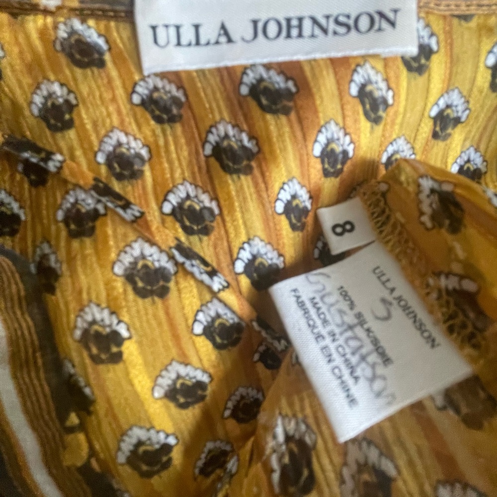 Ulla Johnson Gold Patterned Blouse - image 3